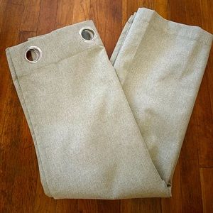 Heather Sage 100% Blackout Linen Textured Curtains (4 panels total)